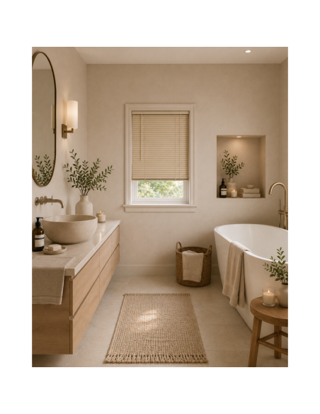 Μεταλλικό Στόρι αλουμινίου 25mm 120x140cm Μπεζ MRShome
