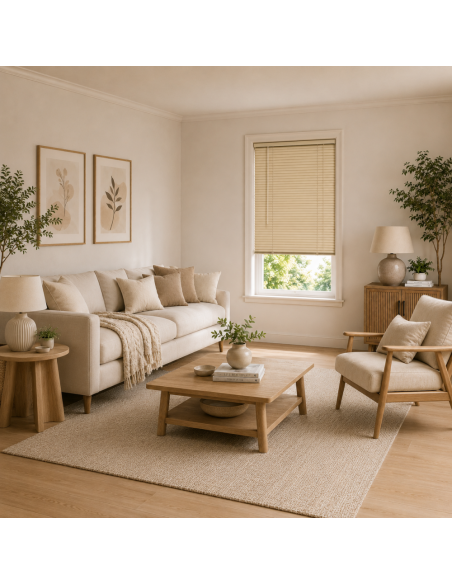 Μεταλλικό Στόρι αλουμινίου 25mm 100x140cm Μπεζ MRShome