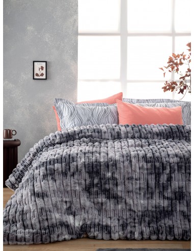 Κουβερτοπάπλωμα Υπέρδιπλο 220x240 ROZA GREY...