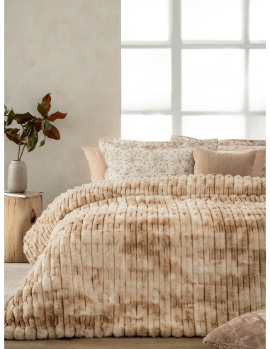 Κουβερτοπάπλωμα Υπέρδιπλο 220x240 ROZA BEIGE...