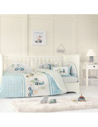 Βρεφικό Κουβερλί Βαμβακερό Light Blue 110x140cm...