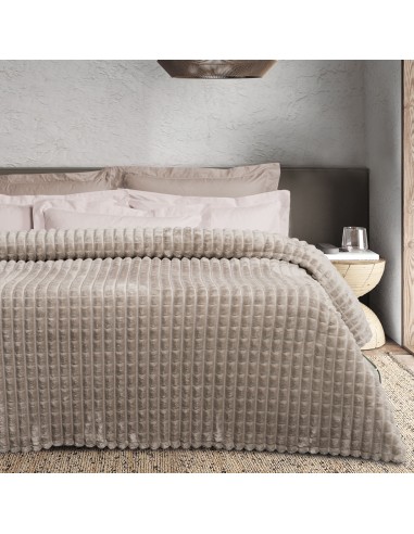 Κουβέρτα Fleece Μονή 1387 TAUPE Das Home