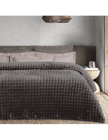 Κουβέρτα Fleece Μονή 1390 DARK GREY Das Home