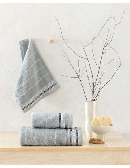 Σετ Πετσέτες (30x50 + 50x90 + 70x140) - Elaia Gray Nima Home