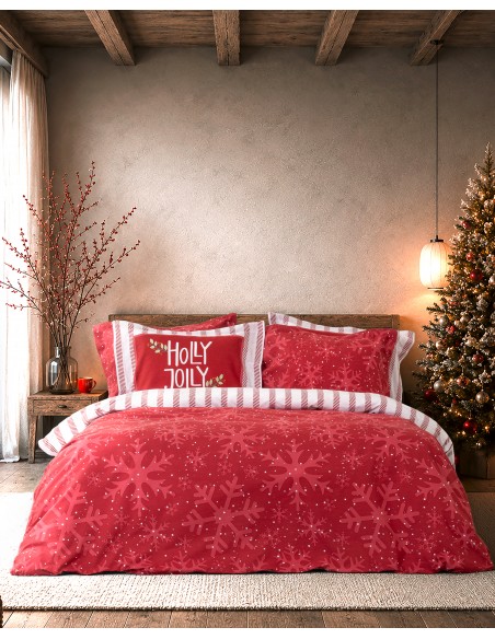 Σετ Παπλωματοθήκη Υπέρδιπλη - Holly Jolly Nima Home