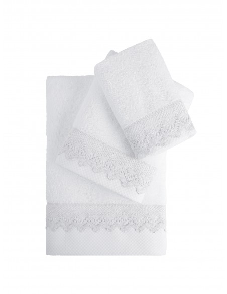 Σετ Πετσέτες (30x50 + 50x90 + 70x140) - Demur White Nima Home