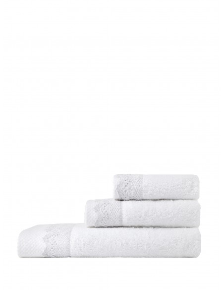 Σετ Πετσέτες (30x50 + 50x90 + 70x140) - Demur White Nima Home