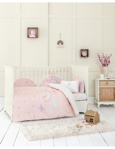 Σετ Σεντόνια Κούνιας με Λάστιχο - Rainbow Love...