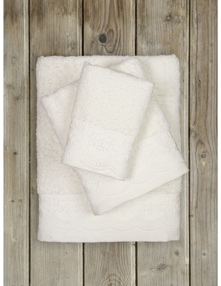 Σετ Πετσέτες (30x50 + 50x90 + 70x140) - Amour Ivory Nima Home