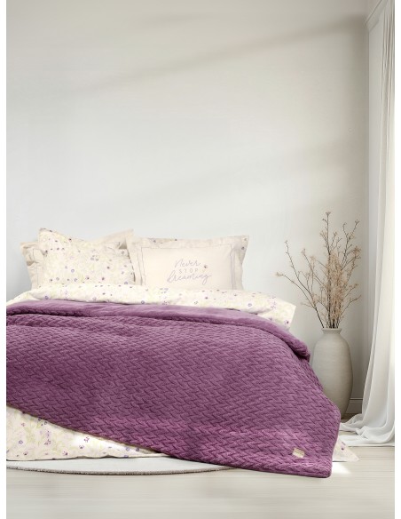 Κουβέρτα/Πάπλωμα Υπέρδιπλο 220x240 - Muffle Mauve Nima Home Nima Home