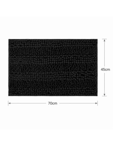 Πατάκι Μπάνιου Chenille (45Χ70) Μαύρο MRShome