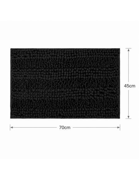 Πατάκι Μπάνιου Chenille (45Χ70) Μαύρο MRShome