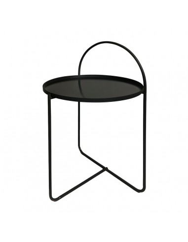 Side Table Μεταλλικό Μαύρο Φ40x65cm MRShome