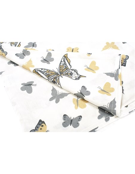 Σεντόνια Κούνιας (σετ) Dimcol Butterfly 55 Beige