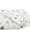 Σεντόνια Κούνιας (σετ) Dimcol Hearts 10 Green