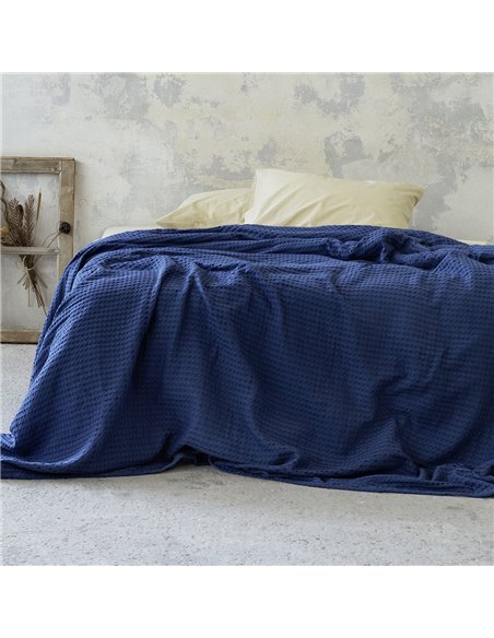 Κουβέρτα Πικέ Γίγας Nima Home Habit Navy Blue