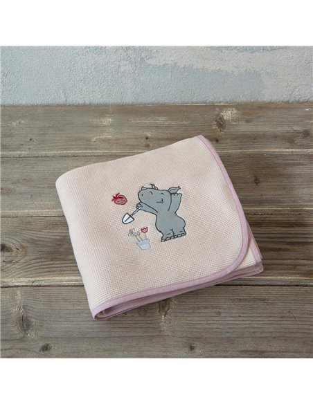 Κουβέρτα Πικέ Κούνιας Nima Home Little Rhino