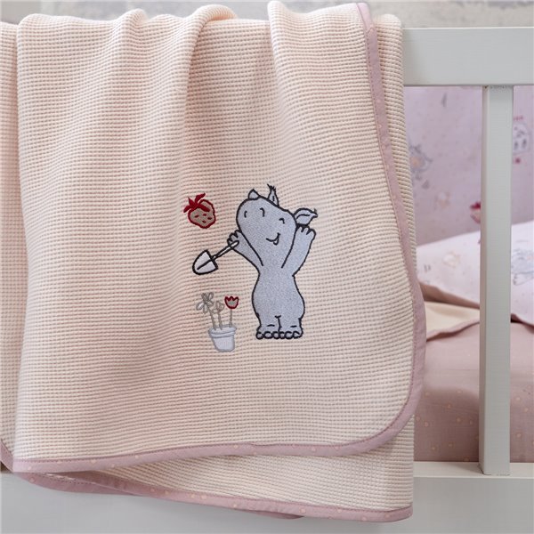 Κουβέρτα Πικέ Κούνιας Nima Home Little Rhino 2