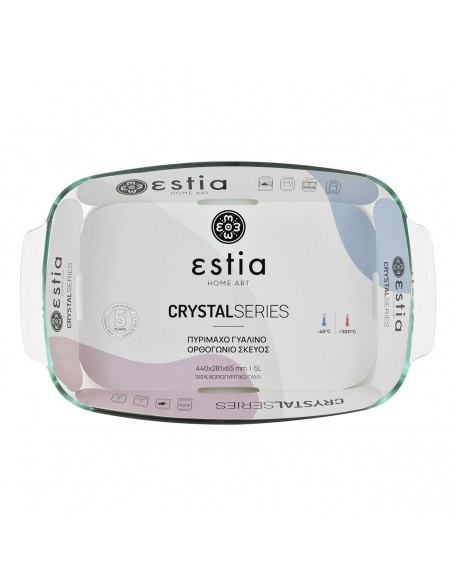 Ταψί Crystal Γυάλινο Πυρίμαχο 44x28x6 εstia 01-10621