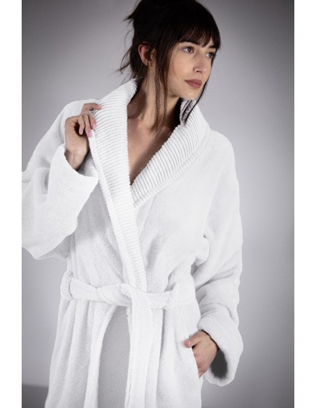Μπουρνούζι Με Γιακά Guy Laroche Deluxe Spa White