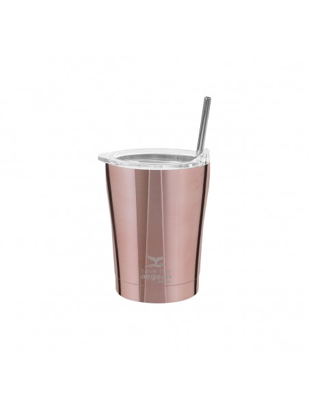 Θερμός Coffee Mug 350ml εstia Save The Aegean 01-12489 Rose Gold