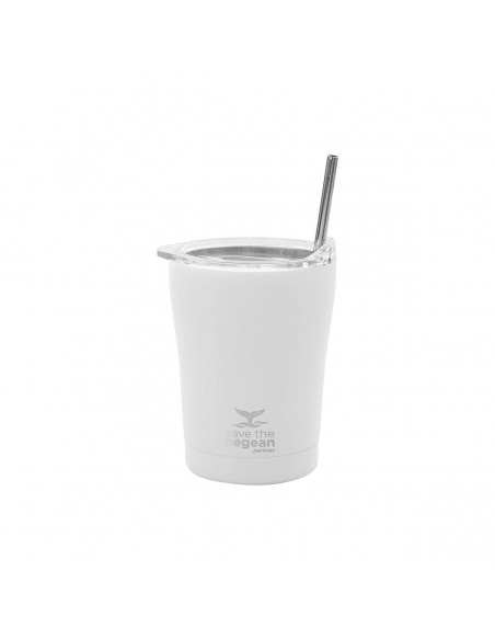 Θερμός Coffee Mug 350ml εstia Save The Aegean 01-12434 Pure White εstia
