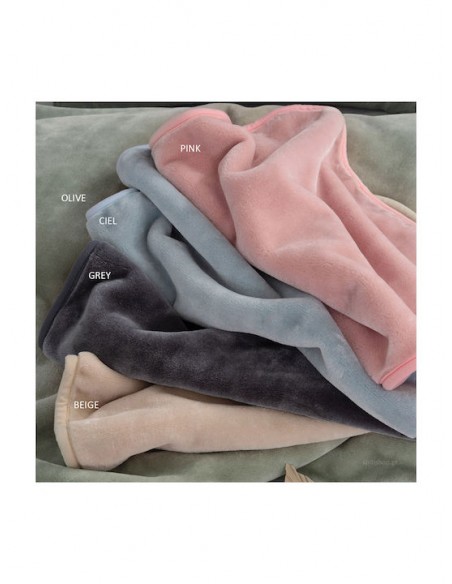 Κουβέρτα Βελουτέ Υπέρδιπλη 220x240 Palamaiki Dream Velour/2 Olive