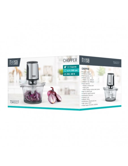 Μπλέντερ 400W Με Γυάλινο Μπόλ 1.5lt Teesa TSA3227