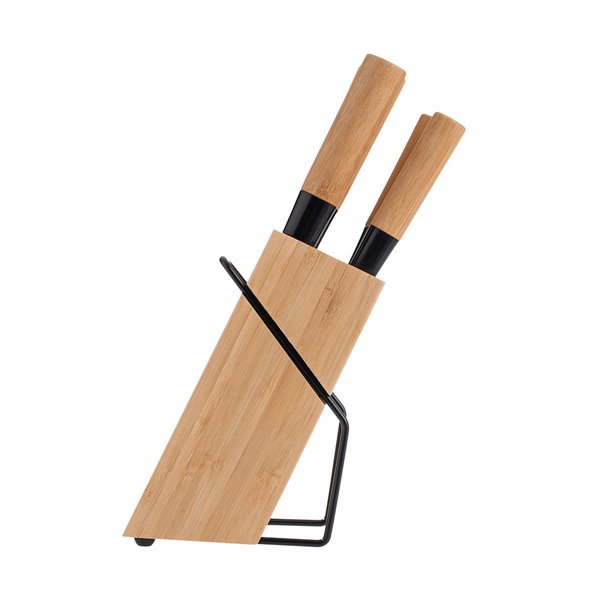 Μαχαίρια Bamboo (σετ 5τμχ) Ανοξείδωτα Με Βάση εstia 01-12854 2