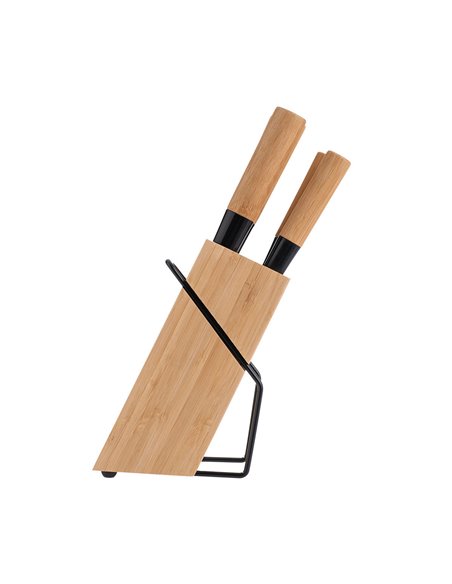 Μαχαίρια Bamboo (σετ 5τμχ) Ανοξείδωτα Με Βάση εstia 01-12854