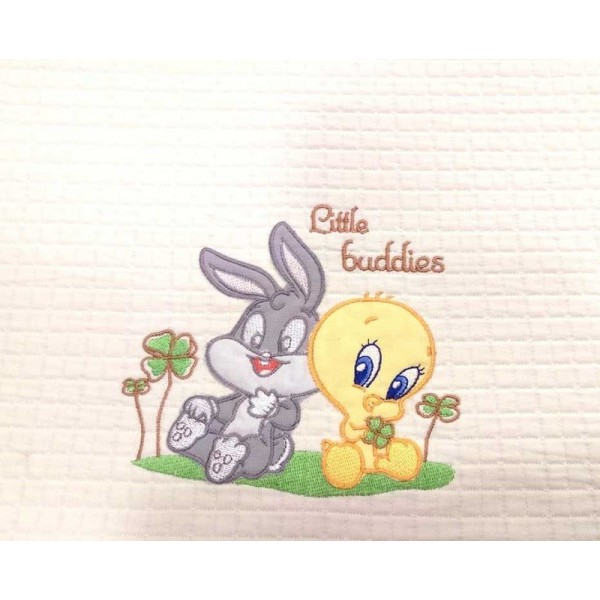 Κουβέρτα Πικέ Λίκνου Omega Home Looney Tunes 30