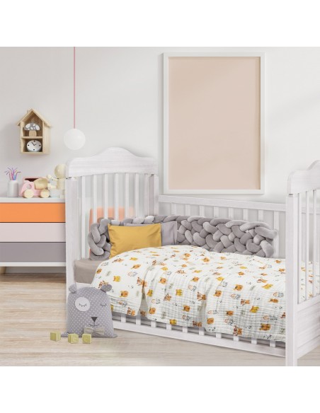 Κουβέρτα-Μουσελίνα Κούνιας 105x150 Das Home 6622 Relax