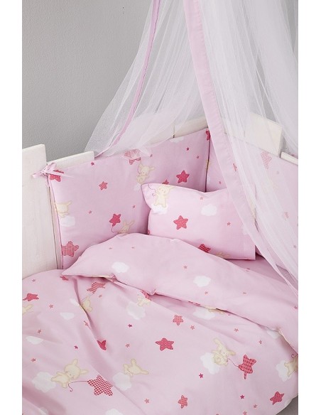 Κουβερλί Κούνιας Nima Home Baby Star Pink