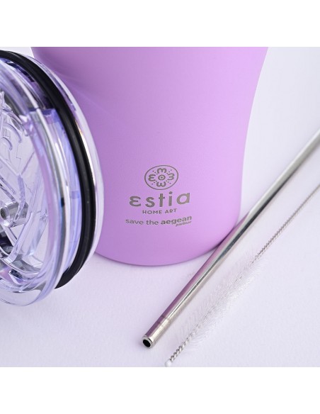 Θερμός Coffee Mug 350ml εstia Save The Aegean Lavender Purple 01-12090
