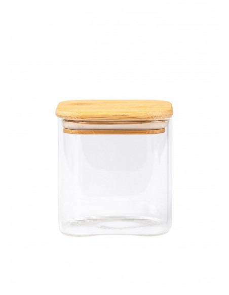 Δοχείο Αποθήκευσης Γυάλινο Με Καπάκι Bamboo Essentials 550ml εstia 01-12922