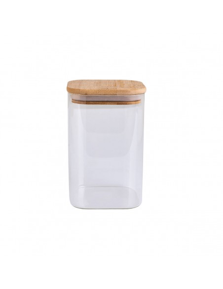 ΔΟΧΕΙΟ ΑΠΟΘΗΚΕΥΣΗΣ BAMBOO ESSENTIALS 950ml ΓΥΑΛΙΝΟ ΜΕ ΚΑΠΆΚΙ 01-12939 ESTIA