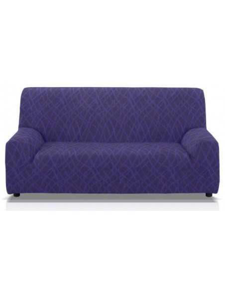 Ελαστικό Κάλυμμα Τριθέσιου Καναπέ Waves Μπλε MCDECOR