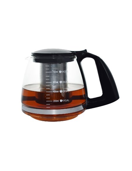 Τσαγέρα Γυάλινη Με Ανοξείδωτο Φίλτρο 1250ML εstia 01-8758