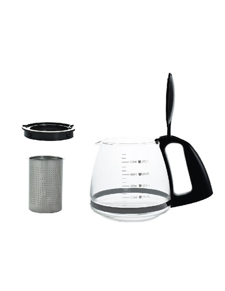 Τσαγέρα Γυάλινη Με Ανοξείδωτο Φίλτρο 1250ML εstia 01-8758