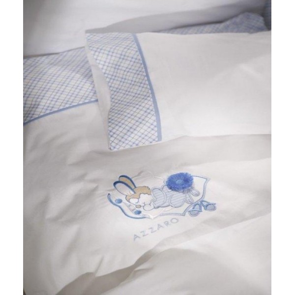 Σεντόνια Κούνιας (σετ) Azzaro Rabbit Blue