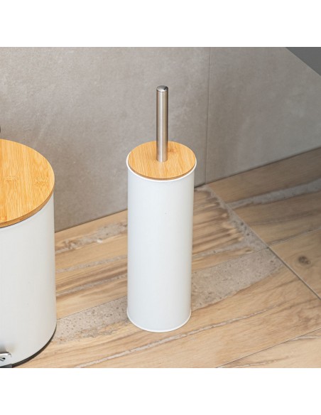 Πιγκάλ Μπάνιου Bamboo Λευκό Ανοξείδωτο εstia 02-12755