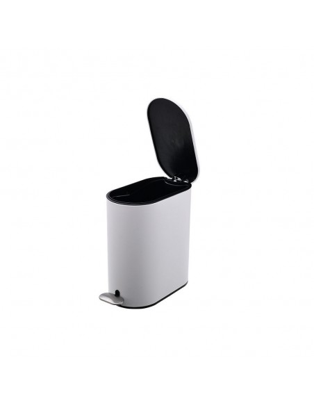 Κάδος Απορριμμάτων Μεταλλικός Soft Close Slim 5LT Λευκό Mat εstia 02-14575