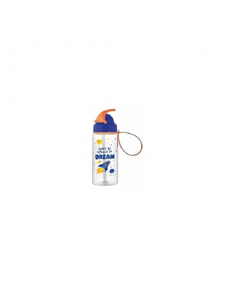 Πλαστικό Παγούρι Με Καλαμάκι 500ml Sidirela E-4226 Sonic Μπλε