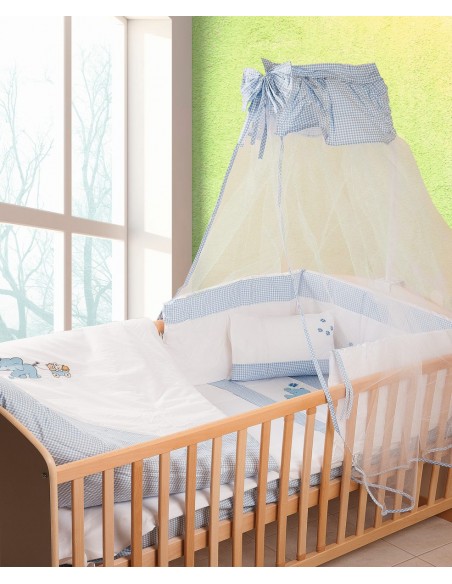 Κουνουπιέρα 160x490 Dimcol Bebe Ελεφαντάκι 18 Λευκό/Σιέλ