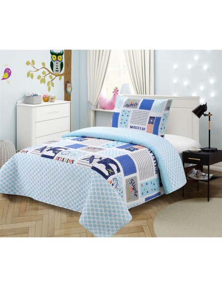 Κουβερλί Μονό 160x220 (Σετ 2 Τεμ) Dimcol Kids Εμπριμέ 240