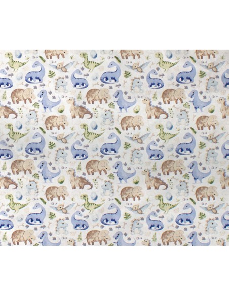 Μεμονωμένο Σεντονάκι Λίκνου  80x110 Dimcol Bebe Dinosaur 517 Sky Blue
