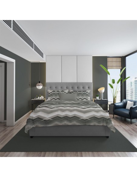 ΣΕΝΤΟΝΙΑ ΕΜΠΡΙΜΕ ΣΕΤ 4 τεμ Ίρις 338 220X240 Grey  Flannel Dimcol