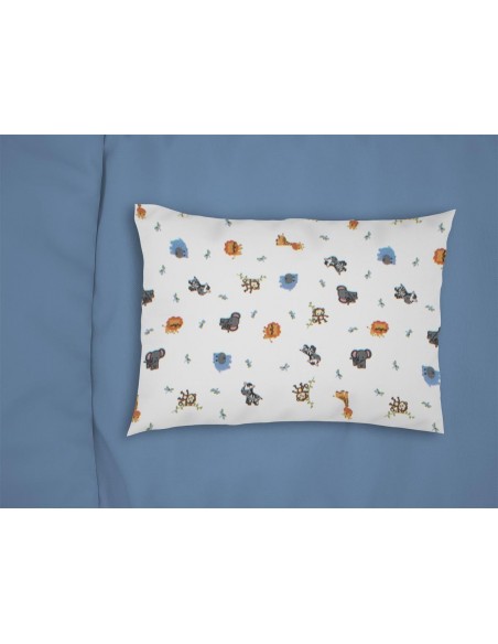 Μαξιλαροθήκη Εμπριμέ 35X45 Φανελένια Dimcol Bebe Zoo 29 White
