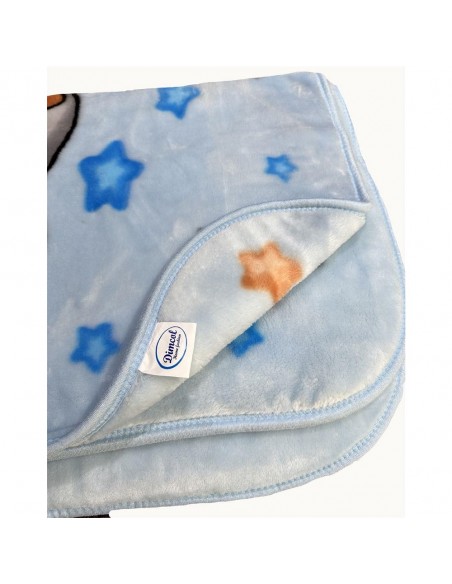 Βρεφική Κουβέρτα Κούνιας 110x140 Dimcol Bebe Studying Bear 36 Baby Blue