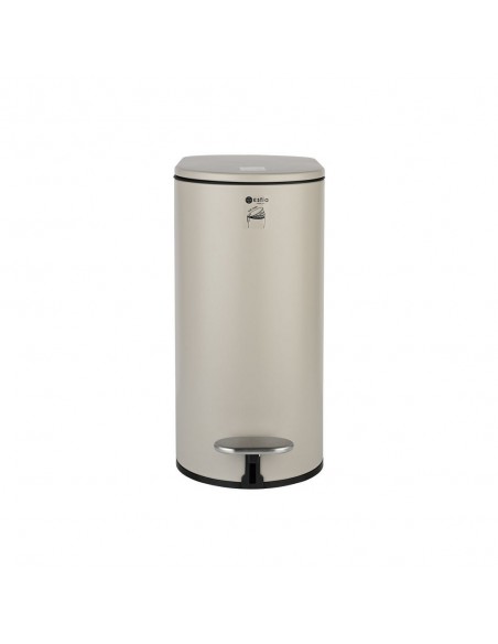 Κάδος Απορριμμάτων Μεταλλικός Soft Close Slim Oval 5LT Taupe εstia 02-19129
